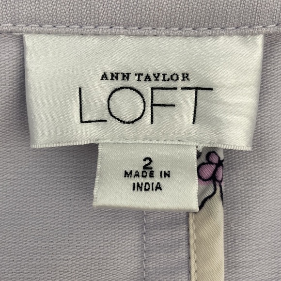 Ann Taylor Loft Size 2 100% cotton lilac jacket - Picture 7 of 11